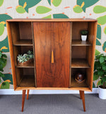 REFINISHED Mid Century Modern Walnut Bookcase by Deilcraft 39