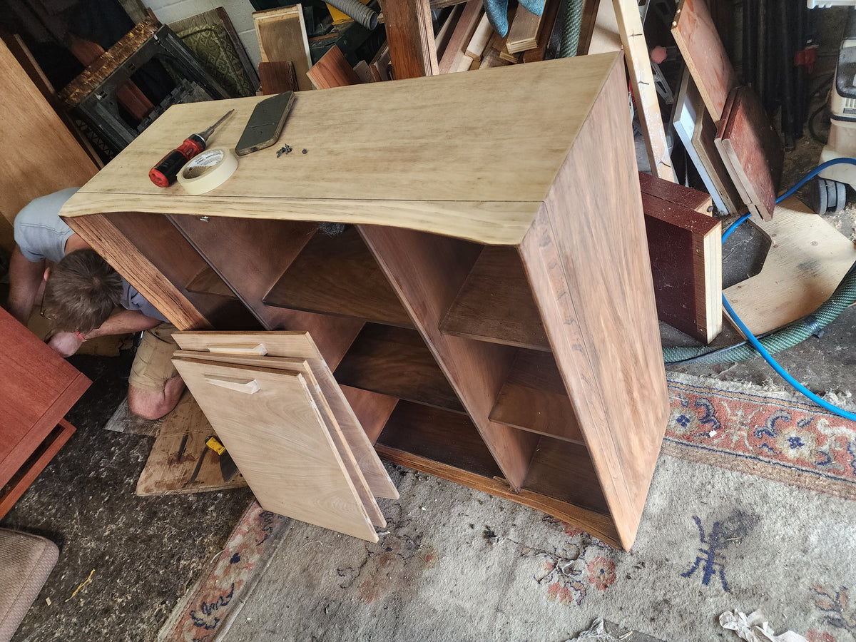 REFINISHED Mid Century Modern Walnut Bookcase by Deilcraft 39
