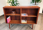 REFINISHED Mid Century Modern Walnut Display Bookcase Narrow 49
