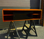 REFINISHED Mid Century Modern Walnut Wall Mounted Floating Cabinet 60