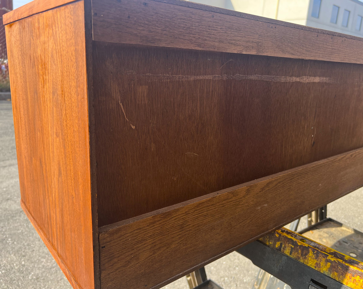 REFINISHED Mid Century Modern Walnut Wall Mounted Floating Cabinet 60
