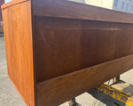 REFINISHED Mid Century Modern Walnut Wall Mounted Floating Cabinet 60