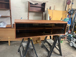 REFINISHED Mid Century Modern Walnut Wall Mounted Floating Cabinet 60