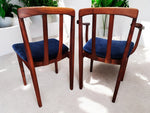 4 REFINISHED REUPHOLSTERED MCM Walnut Chairs by Honderich 12