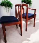 4 REFINISHED REUPHOLSTERED MCM Walnut Chairs by Honderich 13