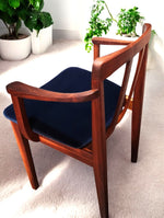 4 REFINISHED REUPHOLSTERED MCM Walnut Chairs by Honderich 3