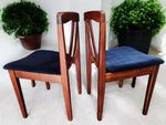 4 REFINISHED REUPHOLSTERED MCM Walnut Chairs by Honderich 10