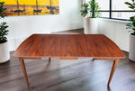 REFINISHED Mid Century Modern Walnut Dining Table w 3 Leaves 38