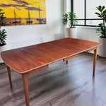 REFINISHED Mid Century Modern Walnut Dining Table w 3 Leaves 38