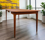 REFINISHED Mid Century Modern Walnut Dining Table w 3 Leaves 38