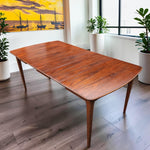REFINISHED Mid Century Modern Walnut Dining Table w 3 Leaves 38