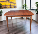 REFINISHED Mid Century Modern Walnut Dining Table w 3 Leaves 38