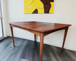 REFINISHED Mid Century Modern Walnut Dining Table w 1 Leaf 54