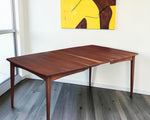 REFINISHED Mid Century Modern Walnut Dining Table w 1 Leaf 54