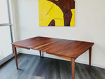 REFINISHED Mid Century Modern Walnut Dining Table w 1 Leaf 54