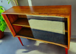REFINISHED Mid Century Modern Walnut & Ash Bookcase 4 ft 8