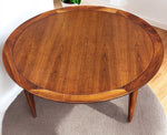 REFINISHED Mid Century Modern Walnut Round Coffee Table by Deilcraft D38