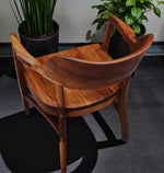 REFINISHED Mid Century Modern Jasper Walnut Sculptural Armchair 1