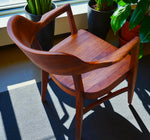 REFINISHED Mid Century Modern Jasper Walnut Sculptural Armchair 4