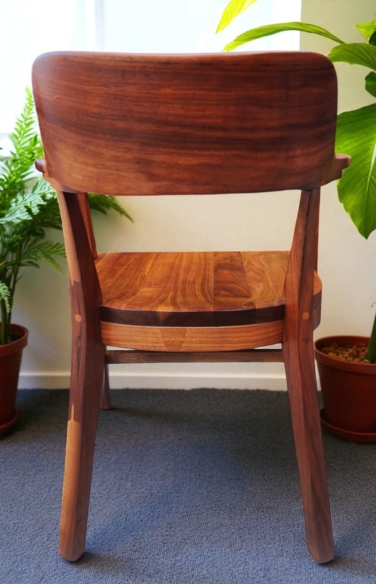 REFINISHED Mid Century Modern Jasper Walnut Sculptural Armchair