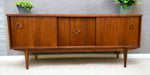 REFINISHED Mid Century Modern Walnut Sideboard Buffet 6 ft 1