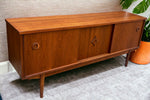 REFINISHED Mid Century Modern Walnut Sideboard Buffet 6 ft 5