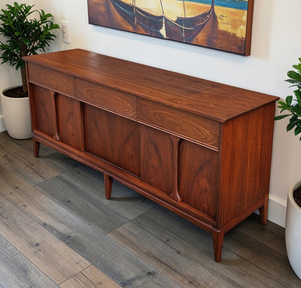REFINISHED Mid Century Modern Walnut Sideboard 74"