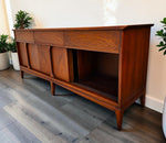 REFINISHED Mid Century Modern Walnut Sideboard 74