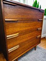 REFINISHED Mid Century Modern Walnut Tallboy 36
