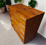 REFINISHED Mid Century Modern Walnut Tallboy 36