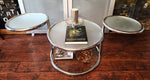Mid Century Modern Milo Baughman Style Swivel Tiered Circles Coffee Table 29