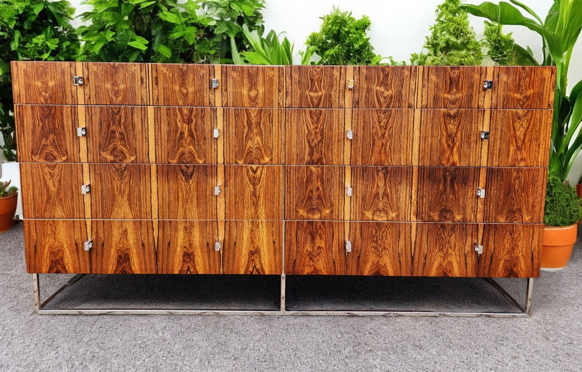 RESTORED Mid Century Modern Rosewood Dresser & Armoire by Roger Rougier