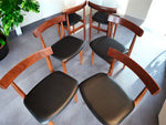 REFINISHED Danish MCM Roundette Teak Extension Table & 6 Chairs (4-legged) by Hans Olsen 8