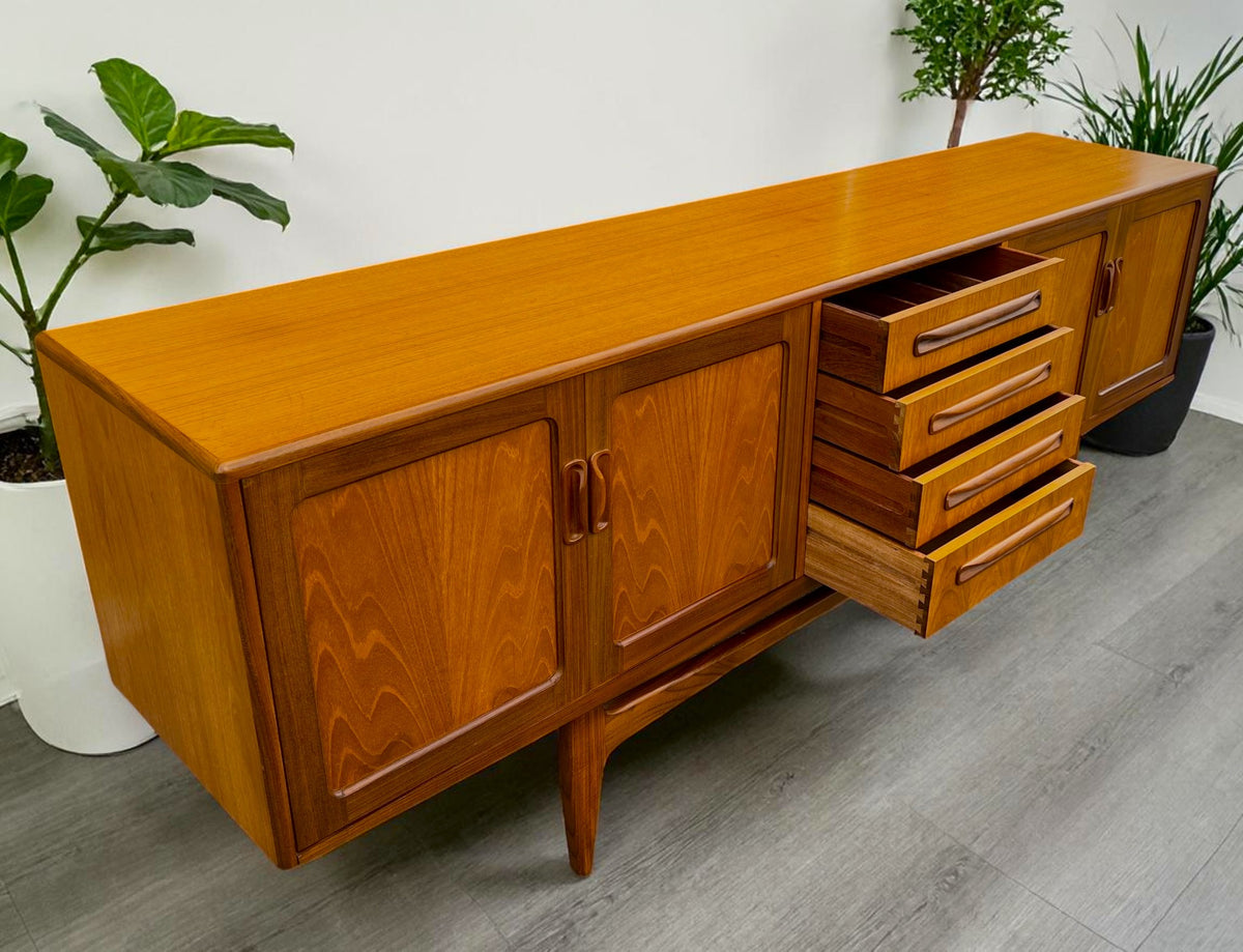 REFINISHED MCM Teak Credenza by Ib Kofod-Larsen for G-Plan, 84