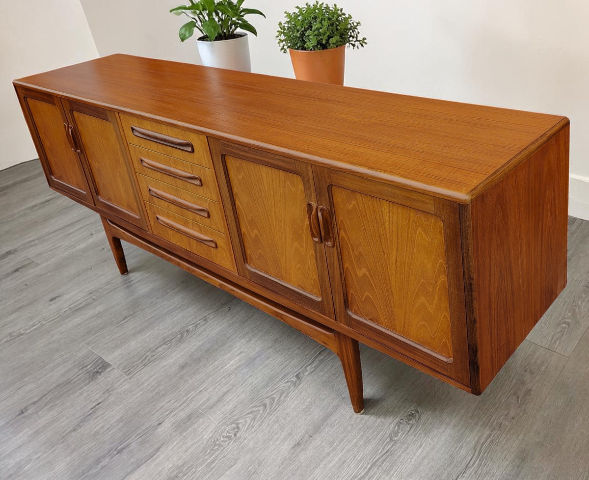 REFINISHED MCM Teak Credenza by Ib Kofod-Larsen for G-Plan, 84