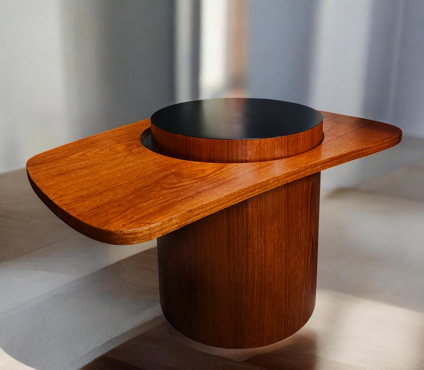 REFINISHED MCM Teak Martini Cocktail Table by RS Associates