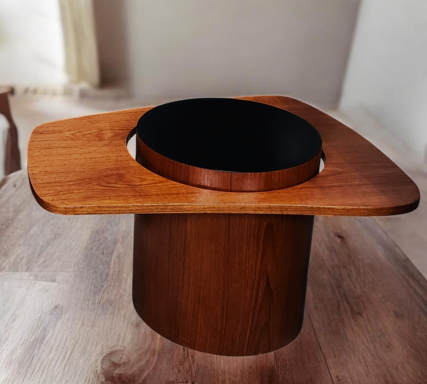 REFINISHED MCM Teak Martini Cocktail Table by RS Associates