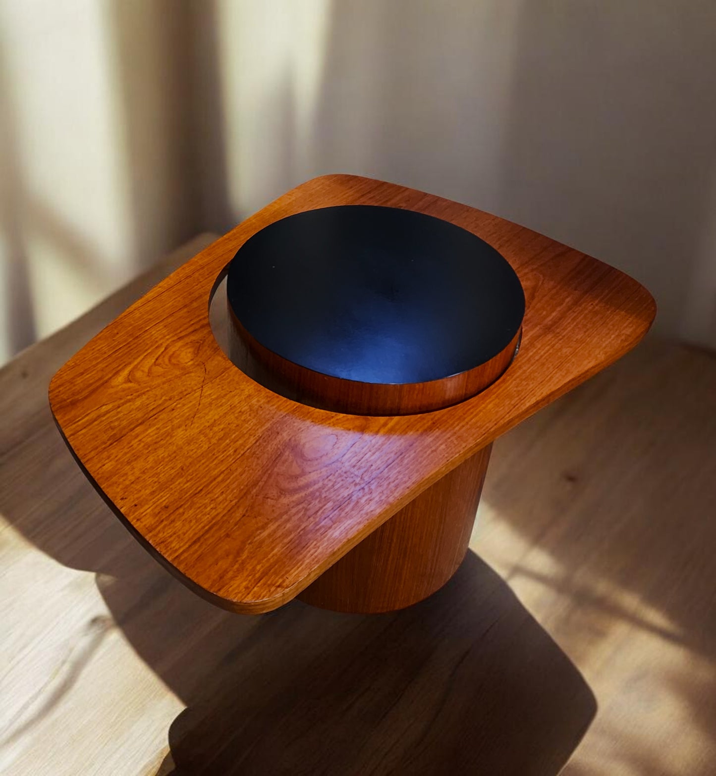 REFINISHED MCM Teak Martini Cocktail Table by RS Associates