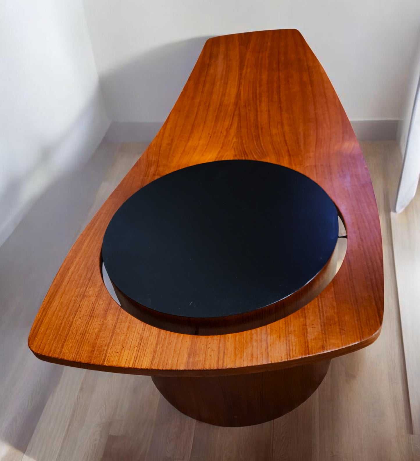 REFINISHED Mid Century Modern Teak Martini Coffee Table by RS Associates