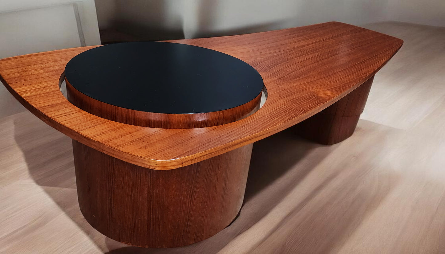 REFINISHED Mid Century Modern Teak Martini Coffee Table by RS Associates