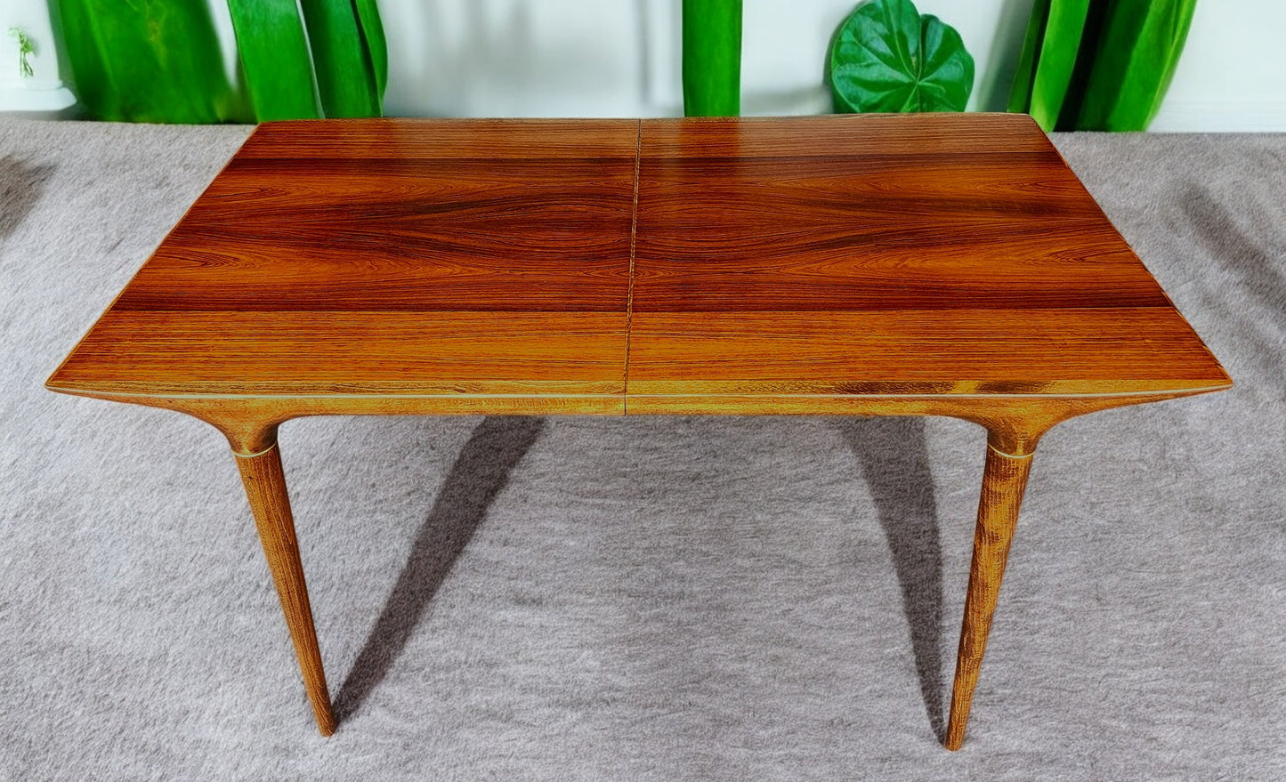 REFINISHED MCM Rosewood Table w 2 leaves 59" - 95", "Cortina" by Svante Skogh, Sweden