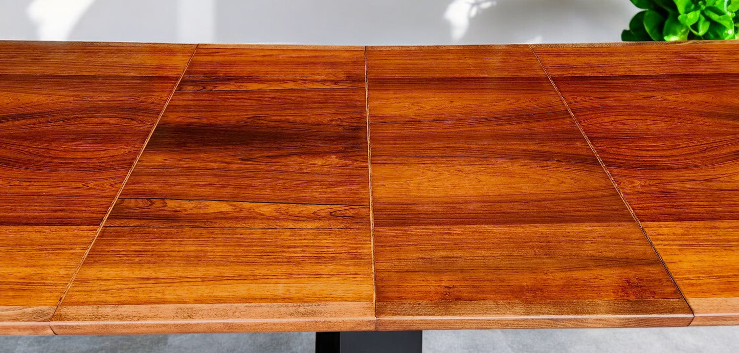 REFINISHED MCM Rosewood Table w 2 leaves 59" - 95", "Cortina" by Svante Skogh, Sweden
