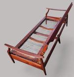 REFINISHED Mid Century Modern Solid Teak Sofa - Bed, no cushions 5