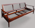 REFINISHED Mid Century Modern Solid Teak Sofa - Bed, no cushions 7