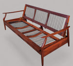 REFINISHED Mid Century Modern Solid Teak Sofa - Bed, no cushions 8