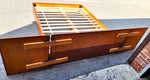 REFINISHED Mid Century Modern Teak Queen Bed w Floating Nightstands 13