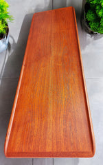 REFINISHED Danish Mid Century Modern Teak Coffee Table with Slatted Shelf 6
