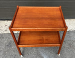 REFINISHED Mid Century Modern Teak Bar Cart 5