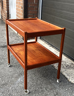 REFINISHED Mid Century Modern Teak Bar Cart 8
