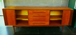 REFINISHED MCM teak sideboard with tambour doors by RS Associates 78